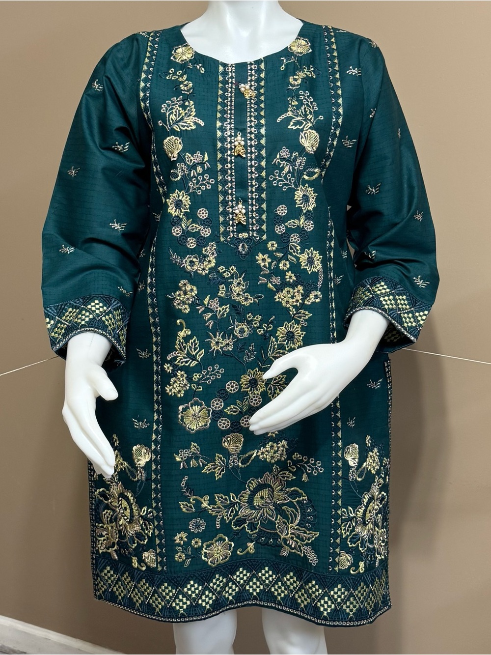 Pakistani cotton embroidered kurti/top